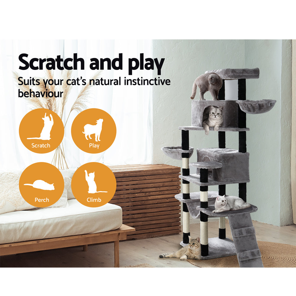 161cm Cat Tree Tower with Scratching Post & Condo House