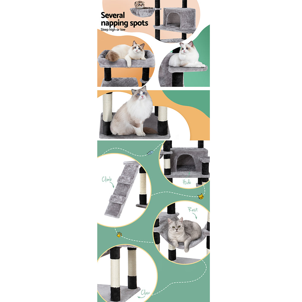 161cm Cat Tree Tower with Scratching Post & Condo House