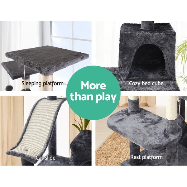 Cat Tree 171cm Tower Scratching Post Scratcher Wooden Condo House Bed