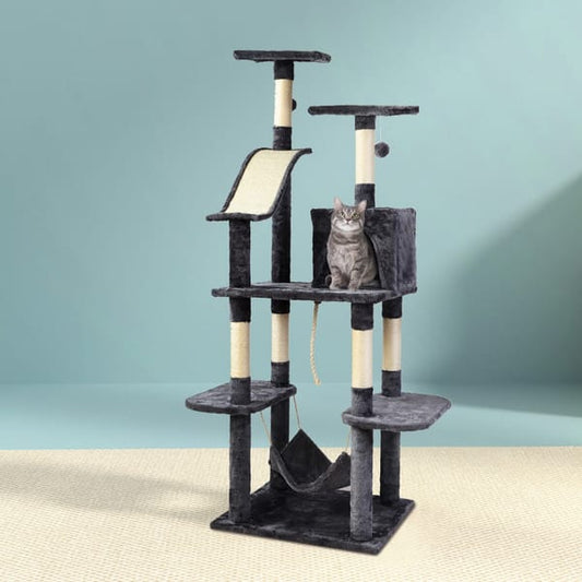 Cat Tree 171cm Tower Scratching Post Scratcher Wooden Condo House Bed