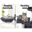 Cat Tree 203cm Tower Scratching Post Scratcher Condo Trees House Bed Grey