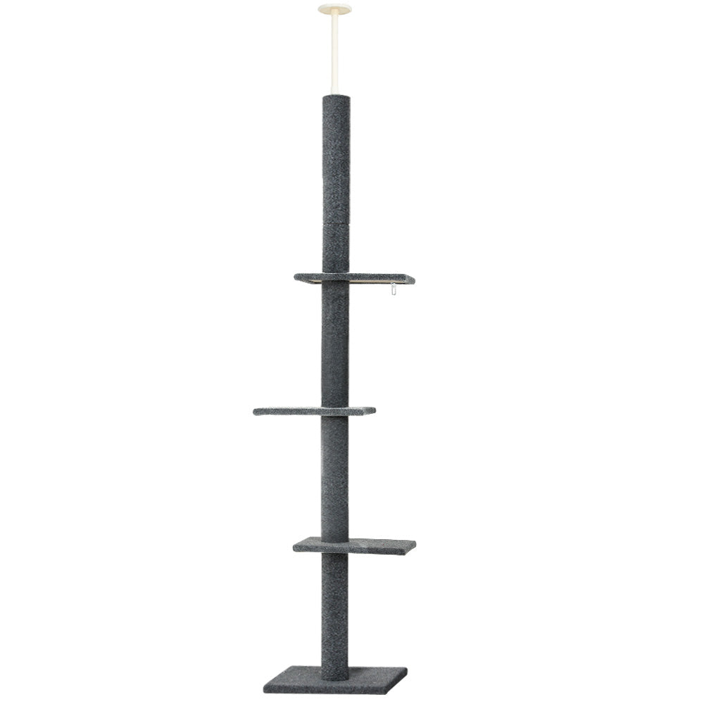 290cm Floor-to-Ceiling Cat Tree Tower with Scratching Post