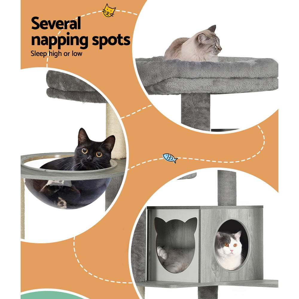 178cm Cat Tree Tower with Scratching Post & Condo House