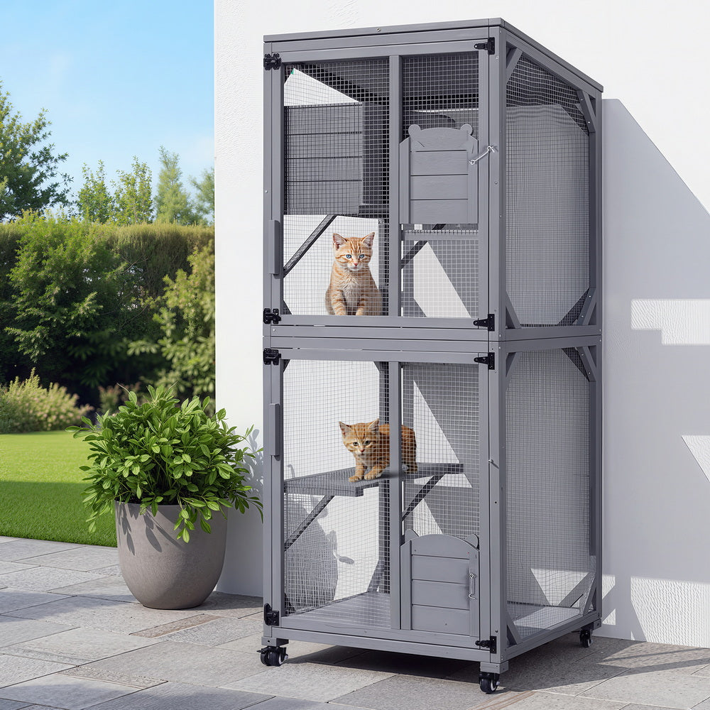 180cm Wooden Cat House & Rabbit Hutch