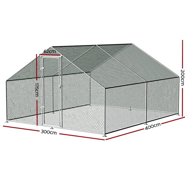 Chicken Coop with Weatherproof Roof (3m x 4m x 2m)