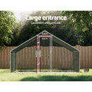 Heavy-Duty Galvanised Steel Chicken Coop Cage with Weatherproof Roof (3m x 4m x 2m)