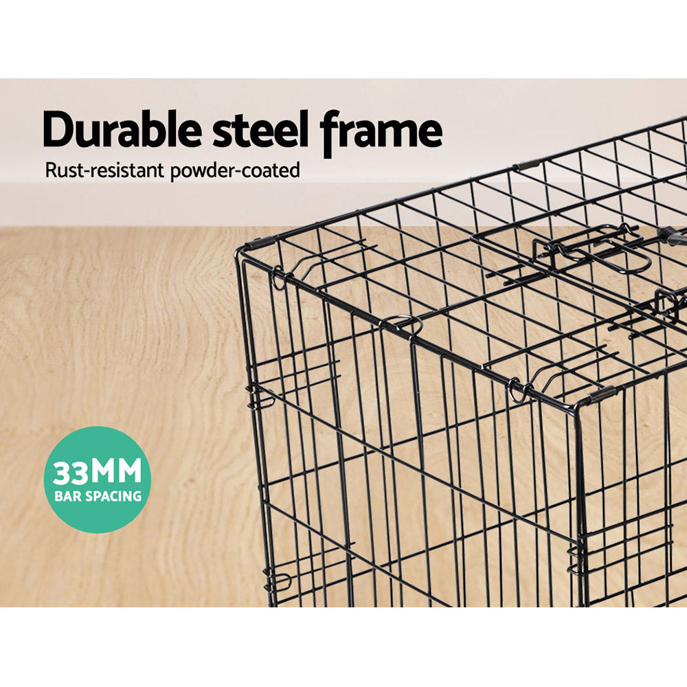48" Large Dog Cage Crate, 3 Doors