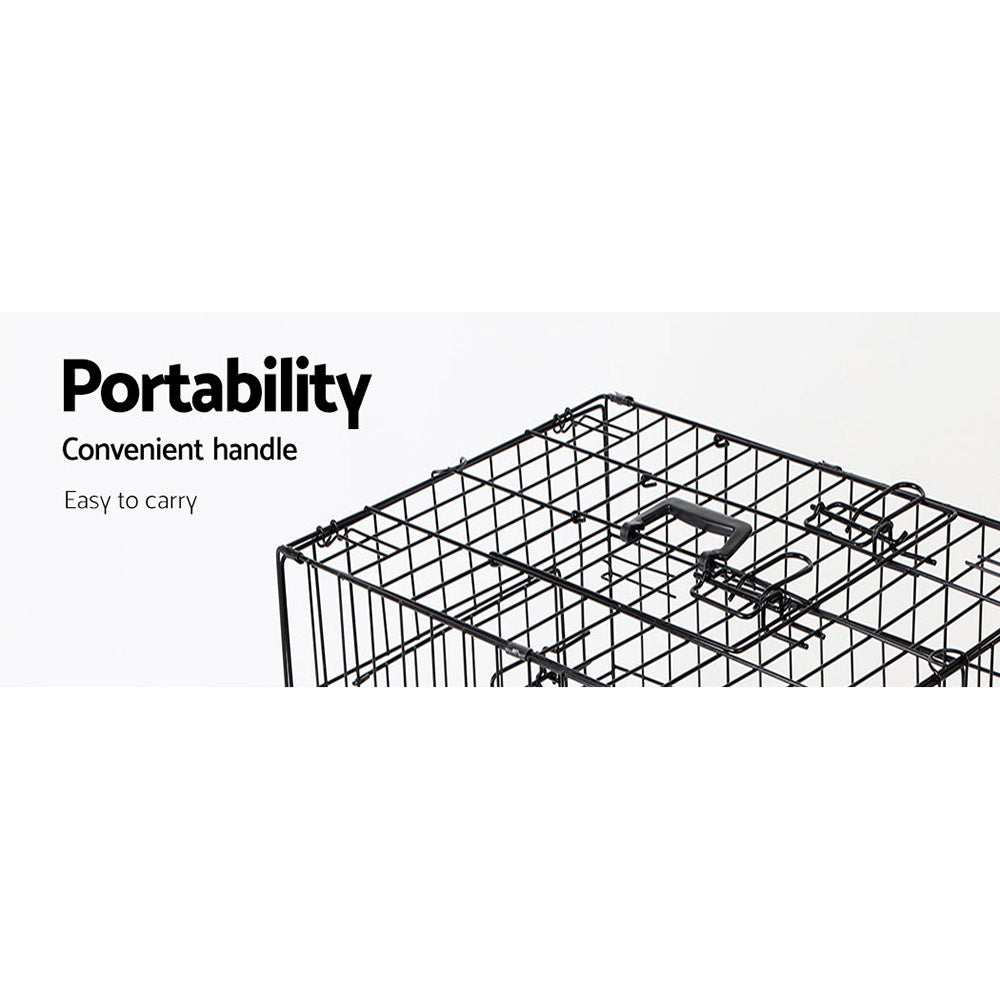 48" Large Dog Cage Crate, 3 Doors