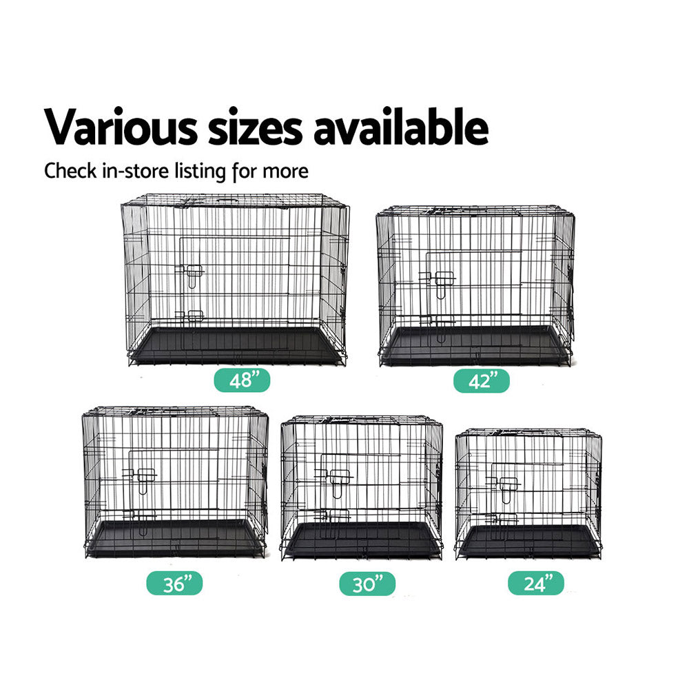 48" Large Dog Cage Crate, 3 Doors