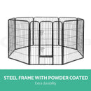 ✅Dog Playpen Enclosure Cage 8 Panel Puppy Fence Play Pen Foldable Metal