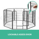 ✅Dog Playpen Enclosure Cage 8 Panel Puppy Fence Play Pen Foldable Metal