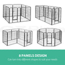 ✅Dog Playpen Enclosure Cage 8 Panel Puppy Fence Play Pen Foldable Metal