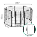 ✅Dog Playpen Enclosure Cage 8 Panel Puppy Fence Play Pen Foldable Metal