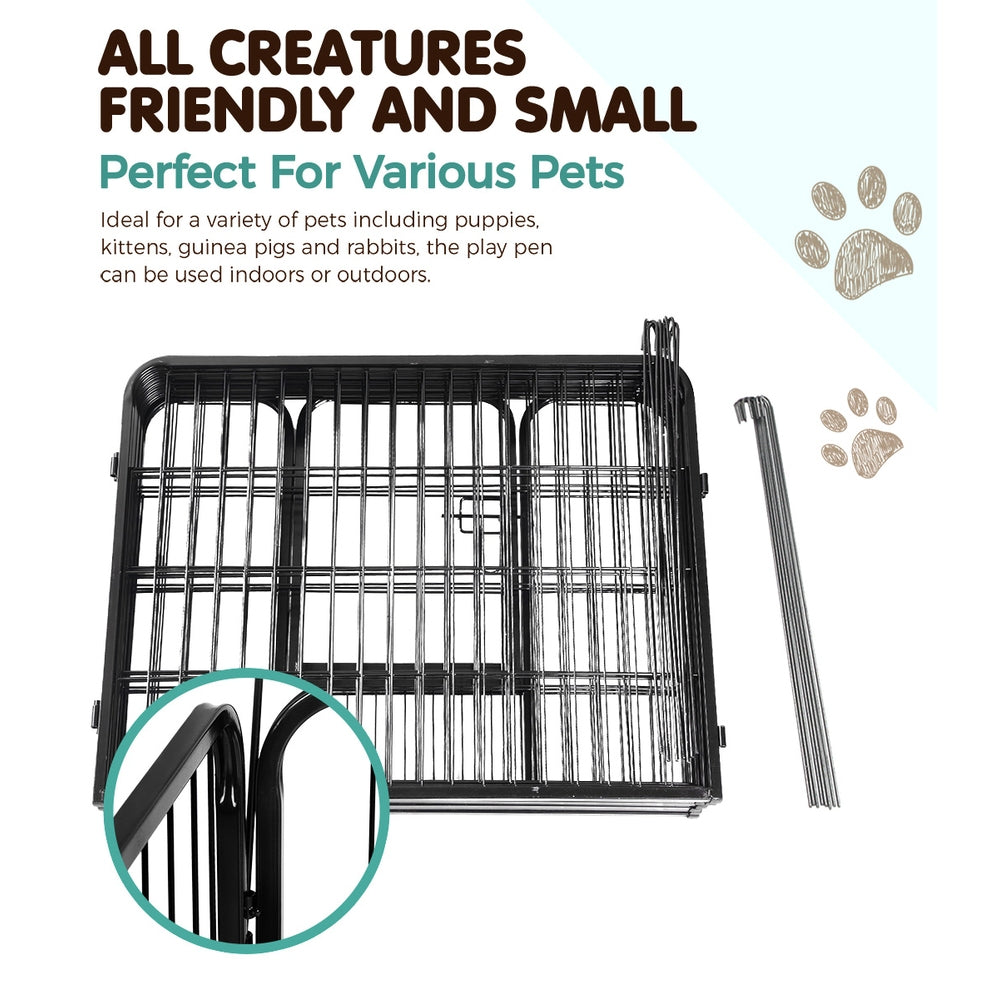 24" 8 Panel Dog Playpen Exercise Enclosure