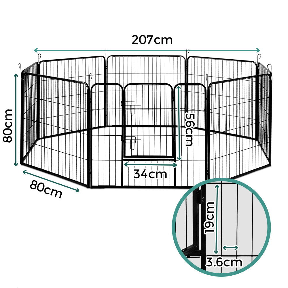 32" 8 Panel Dog Playpen Exercise Enclosure