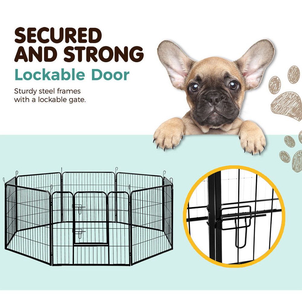 32" 8 Panel Dog Playpen Exercise Enclosure