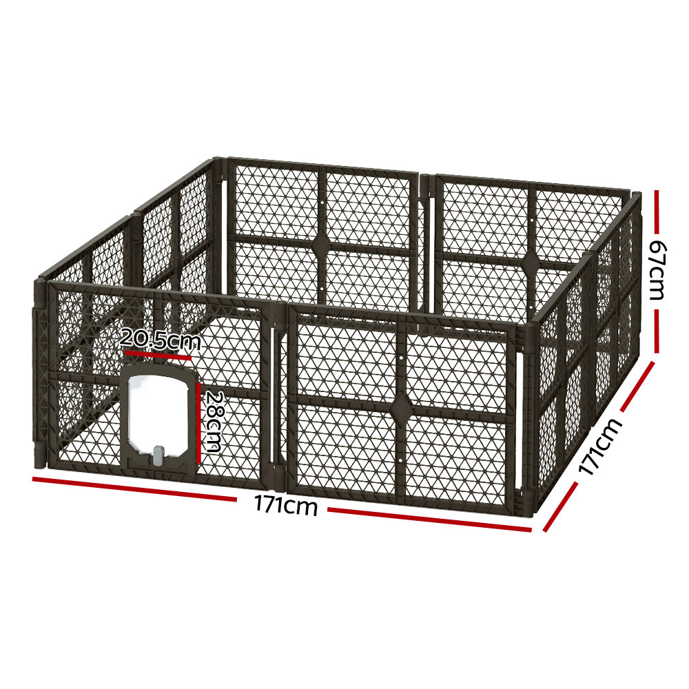 8 Panel Plastic Dog Playpen Enclosure