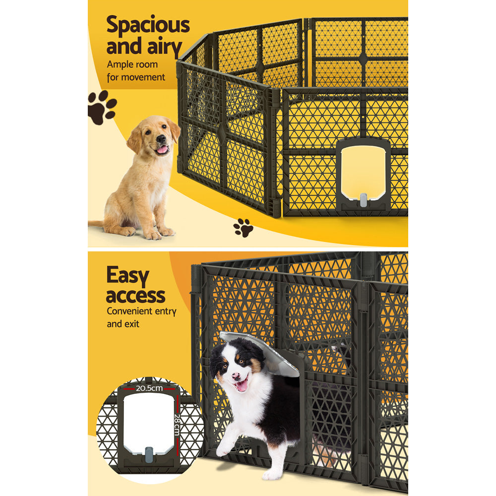 8 Panel Plastic Dog Playpen Enclosure