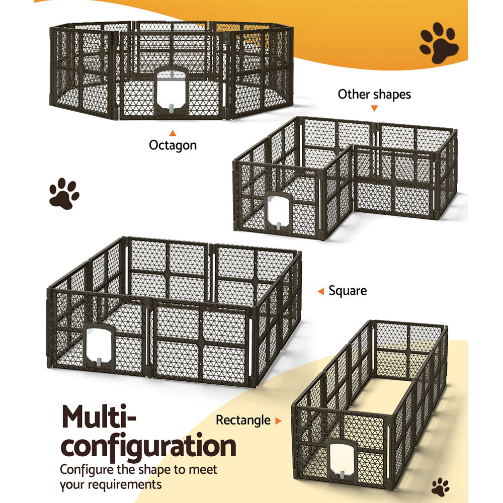 8 Panel Plastic Dog Playpen Enclosure
