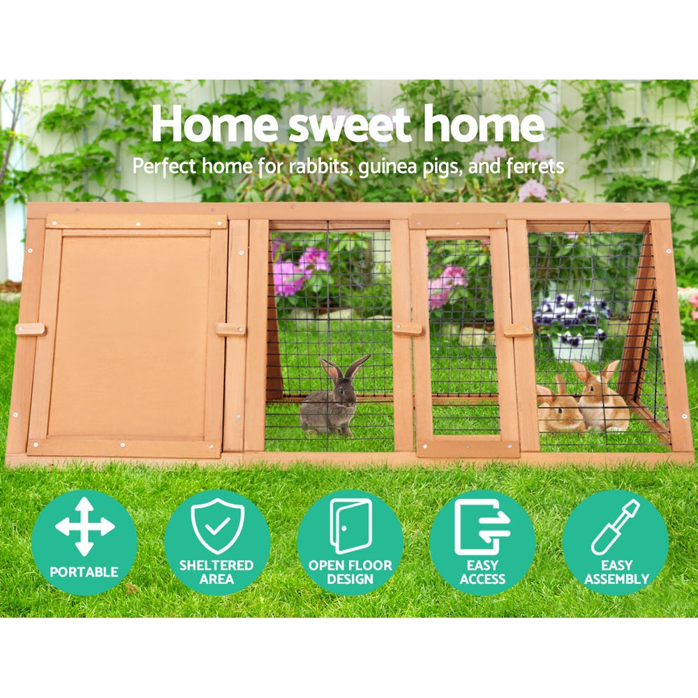 Wooden Chicken Coop & Rabbit Hutch, 119 x 51 x 44cm