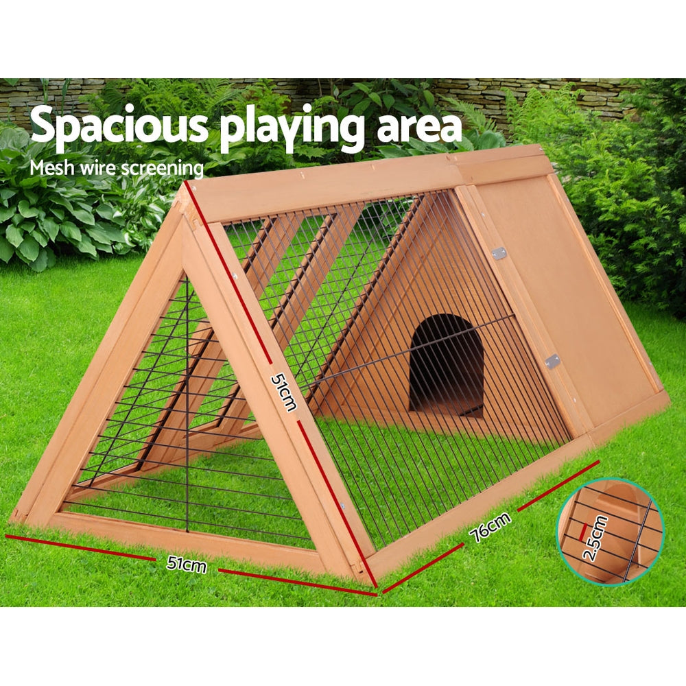 Wooden Chicken Coop & Rabbit Hutch, 119 x 51 x 44cm