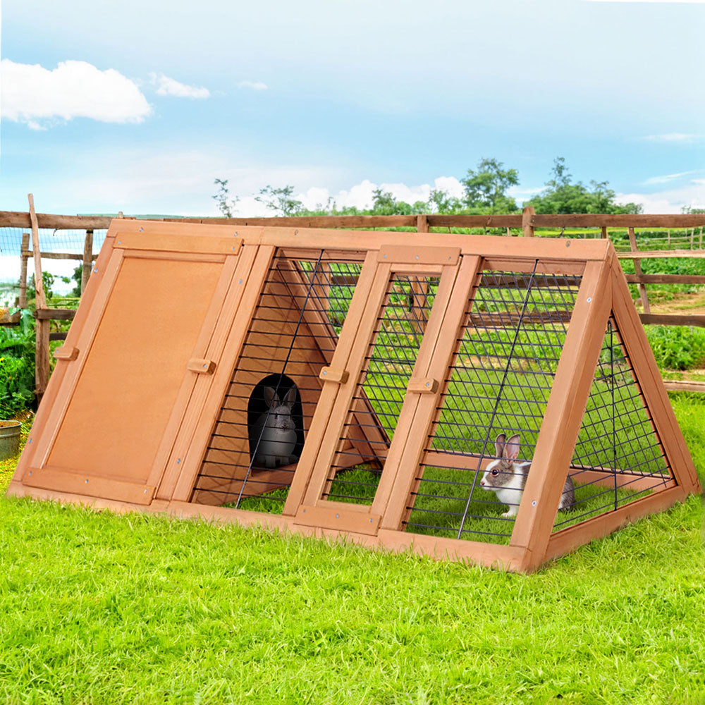 Wooden Chicken Coop & Rabbit Hutch, 119 x 51 x 44cm