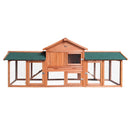 Chicken Coop Rabbit Hutch Large Chicken Coop Run Wooden Outdoor Cage House