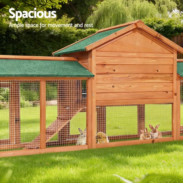 Chicken Coop Rabbit Hutch Large Chicken Coop Run Wooden Outdoor Cage House