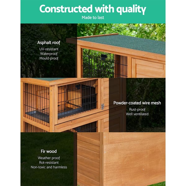 Rabbit Hutch Chicken Coop Chicken Coop Large Wooden House Run Cage