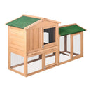 Wooden Chicken Coop & Rabbit Hutch with Outdoor Run
