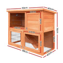 Rabbit Hutch Chicken Coop Large Wooden House Run Cage Pet Bunny