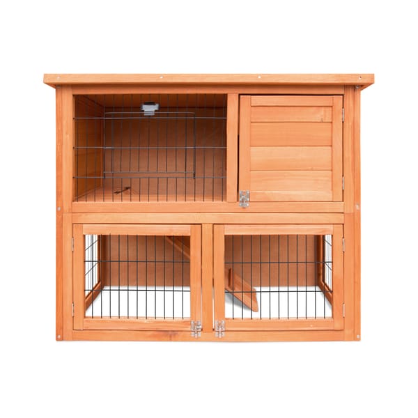 Rabbit Hutch Chicken Coop Large Wooden House Run Cage Pet Bunny
