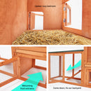 Rabbit Hutch Chicken Coop Run Hen Wooden Cage Large House Metal Outdoor
