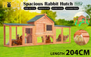 Rabbit Hutch Chicken Coop Run Hen Wooden Cage Large House Metal Outdoor