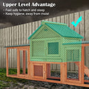Rabbit Hutch Chicken Coop Run Hen Wooden Cage Large House Metal Outdoor
