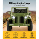 Olive Car Jeep Kids Electric Military Toy Cars Off Road Vehicle 12V