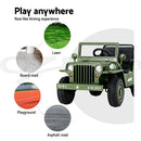 Olive Car Jeep Kids Electric Military Toy Cars Off Road Vehicle 12V