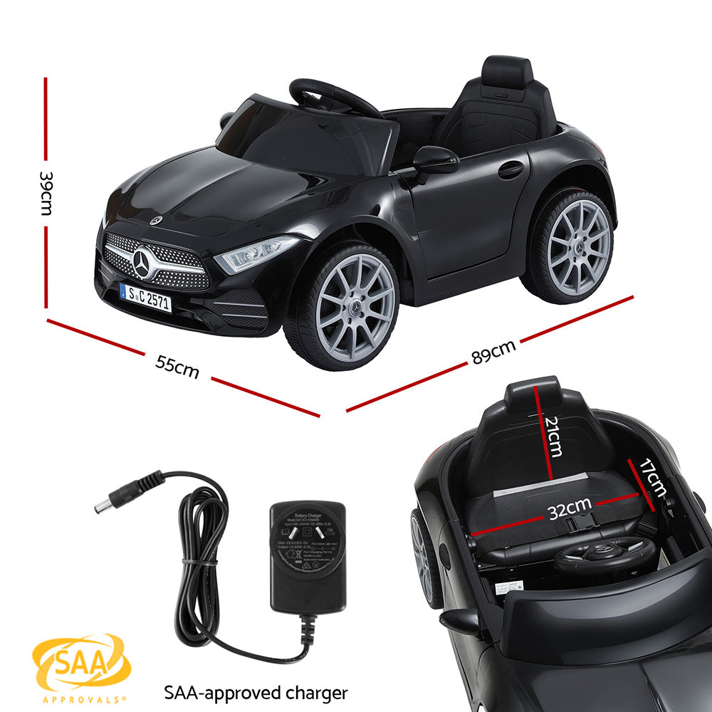 Licensed Kids Electric Ride-On Car (Black)