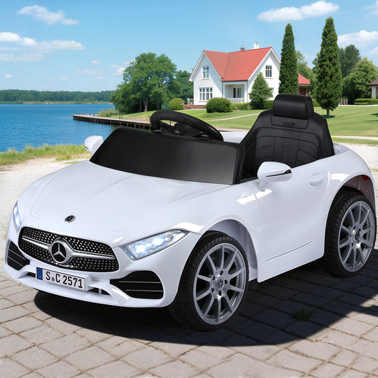 Licensed Kids Electric Ride-On Car (White)