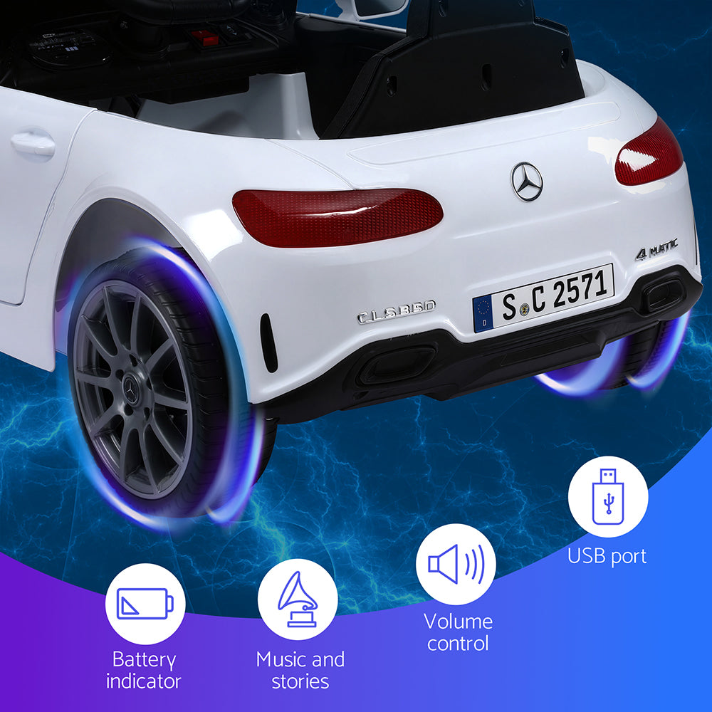 Licensed Kids Electric Ride-On Car (White)