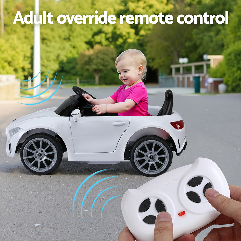Licensed Kids Electric Ride-On Car (White)