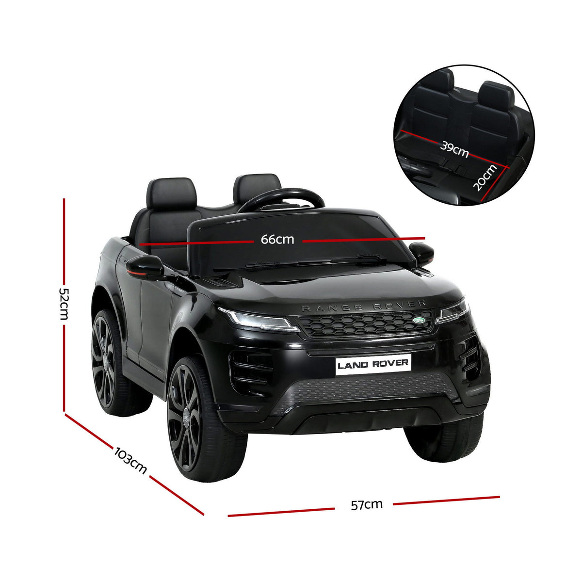Land Rover Licensed Kids Electric Ride-On Car (Black)