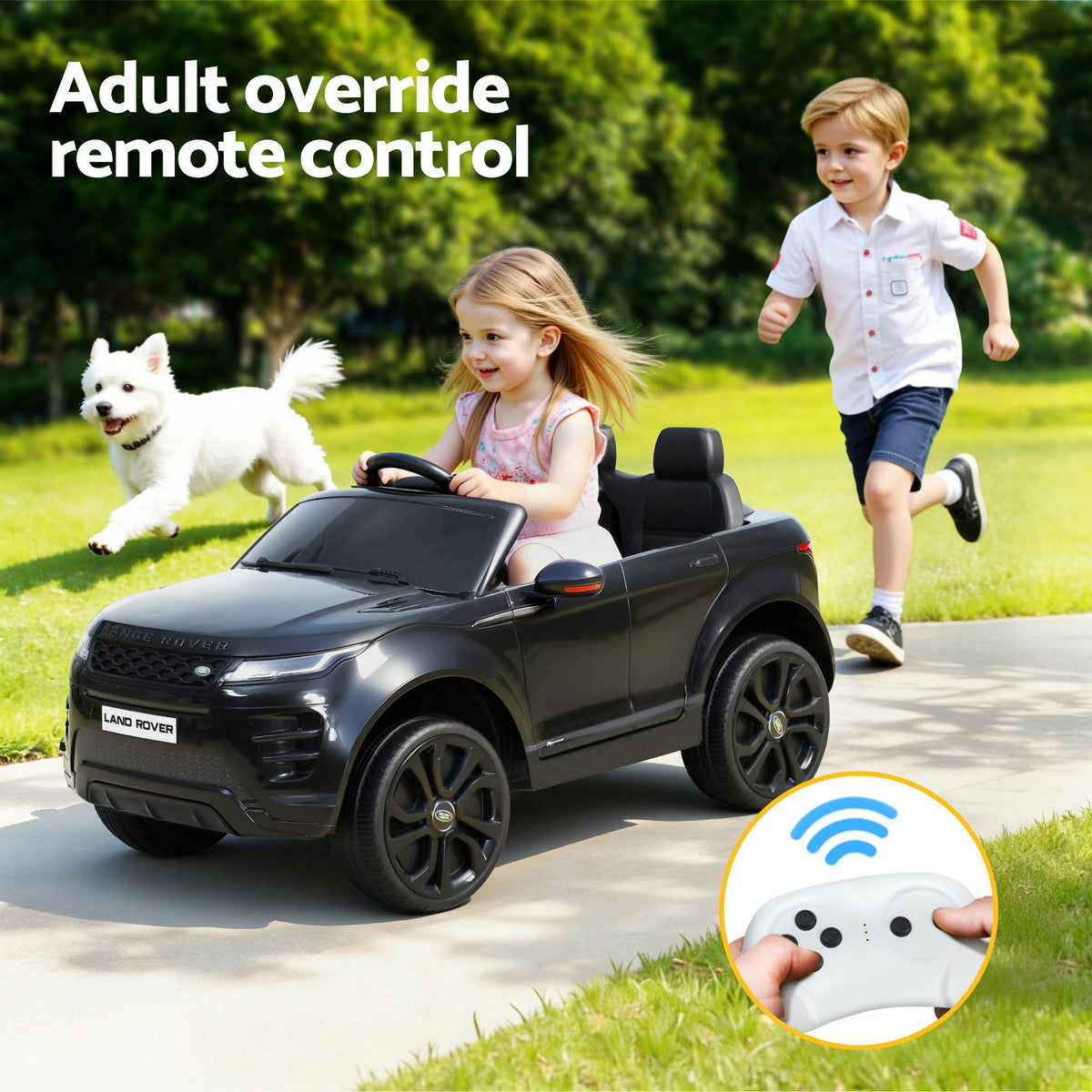 Land Rover Licensed Kids Electric Ride-On Car (Black)