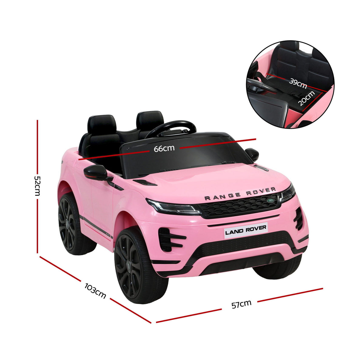 Land Rover Licensed Kids Electric Ride-On Car (Pink)