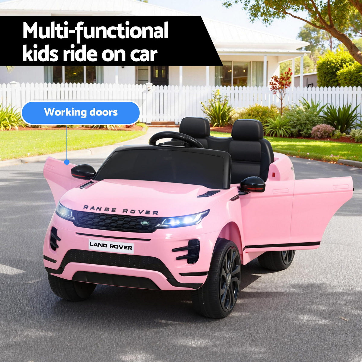 Land Rover Licensed Kids Electric Ride-On Car (Pink)