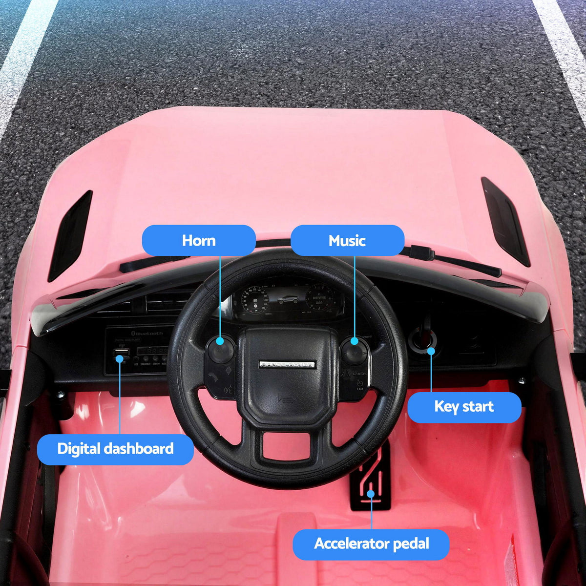 Land Rover Licensed Kids Electric Ride-On Car (Pink)
