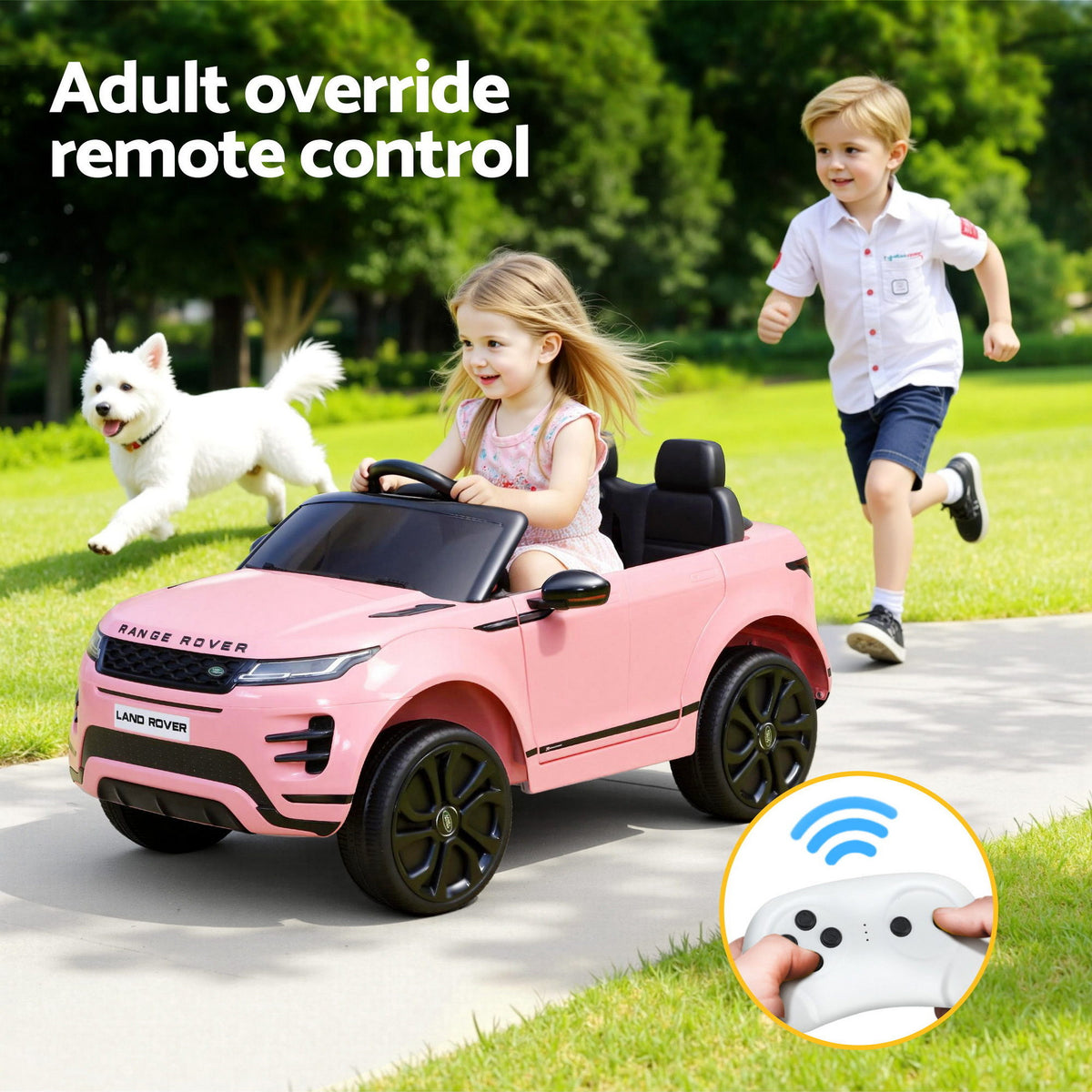 Land Rover Licensed Kids Electric Ride-On Car (Pink)