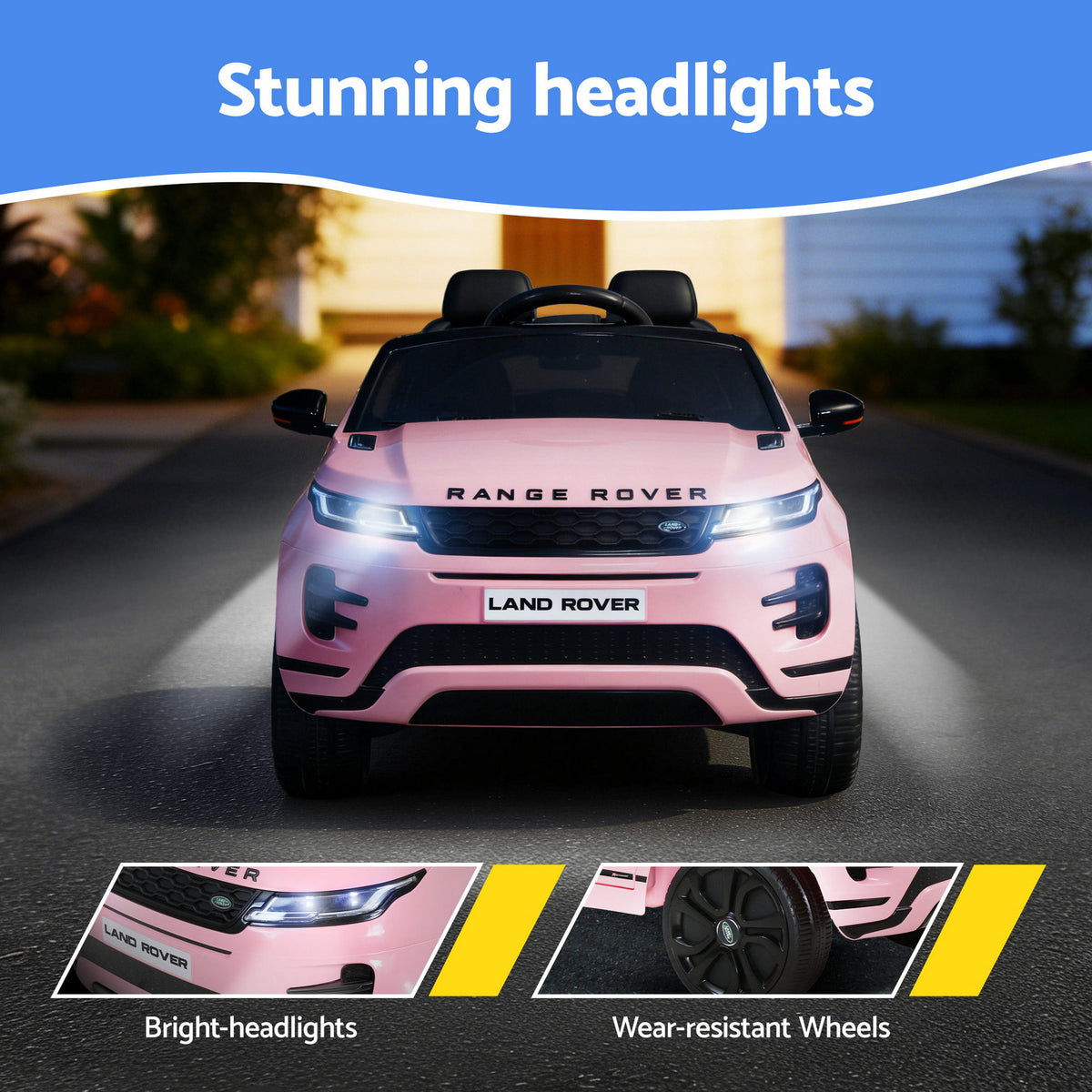 Land Rover Licensed Kids Electric Ride-On Car (Pink)
