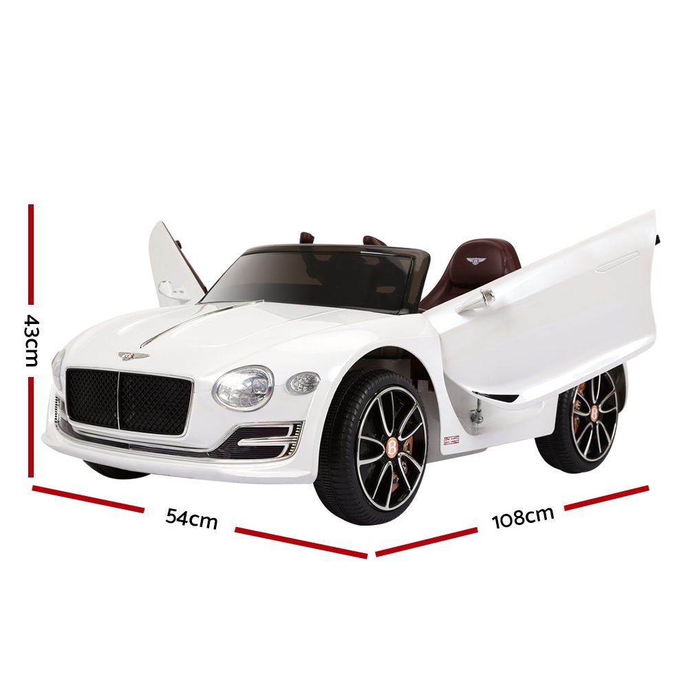 Bentley EXP12 Licensed Kids Electric Ride-On Car (White)