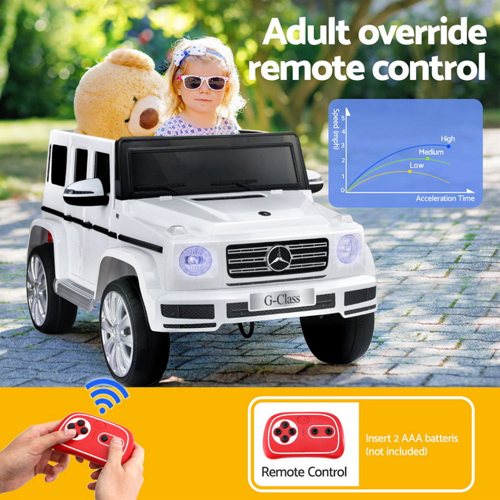 Mercedes-Benz G500 Licensed Kids Electric Ride-On Car (White)